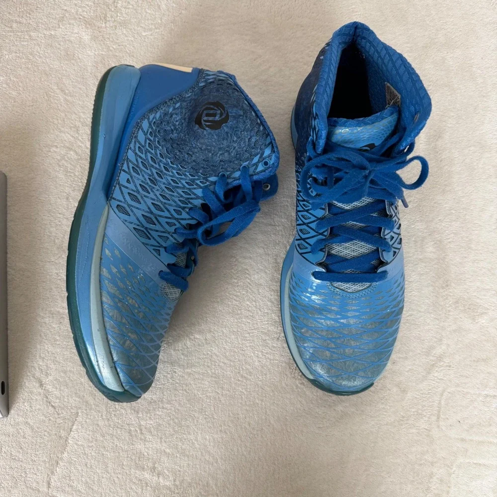 Adidas D Rose 3.5 Blue Basketball Shoes High Top Mens 11
